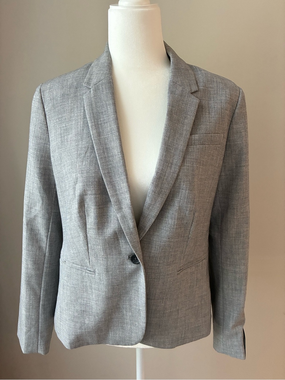 Banana Republic Gray Tailored Single-Button Women's Blazer
